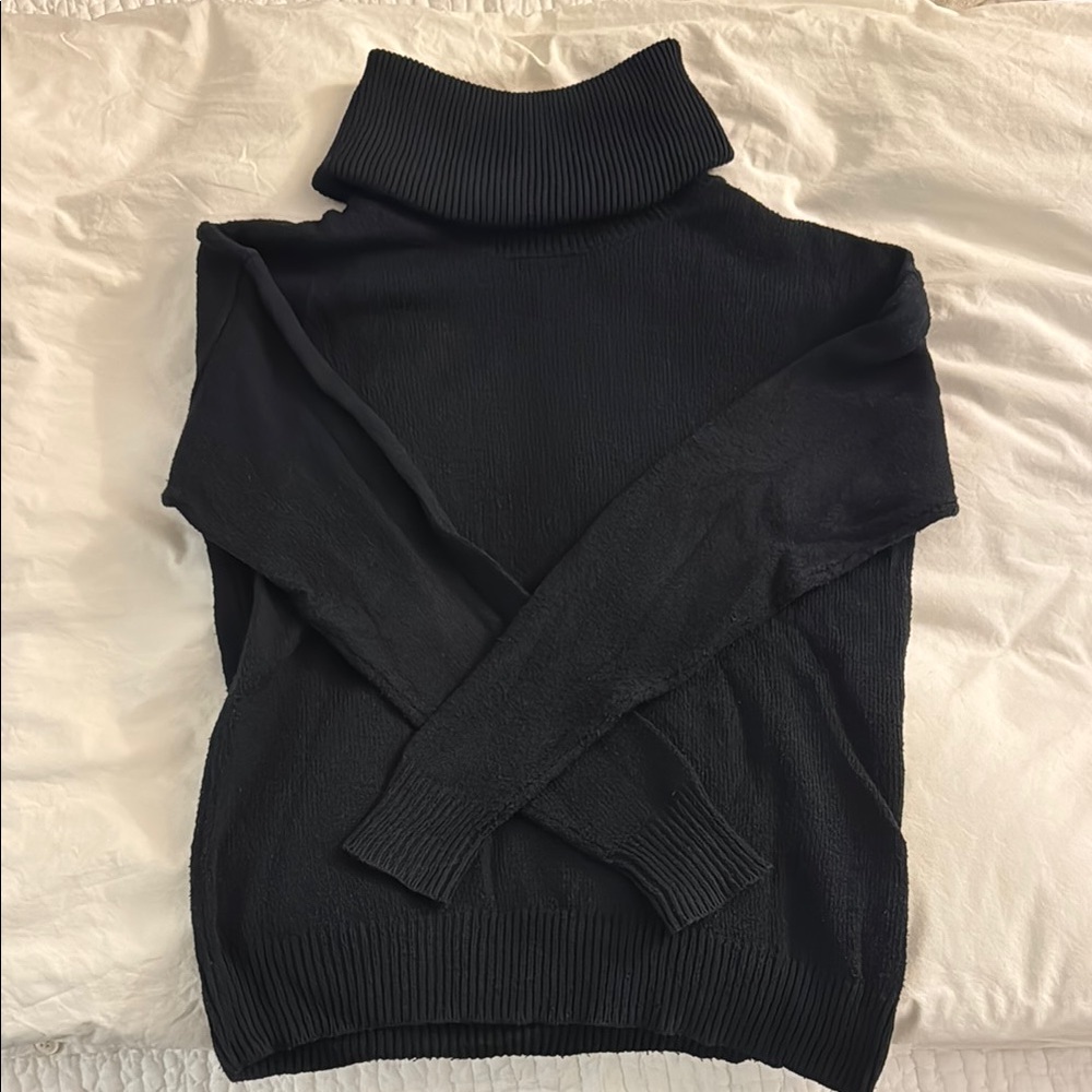 Women's Black Turtleneck Sweater